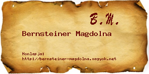 Bernsteiner Magdolna névjegykártya